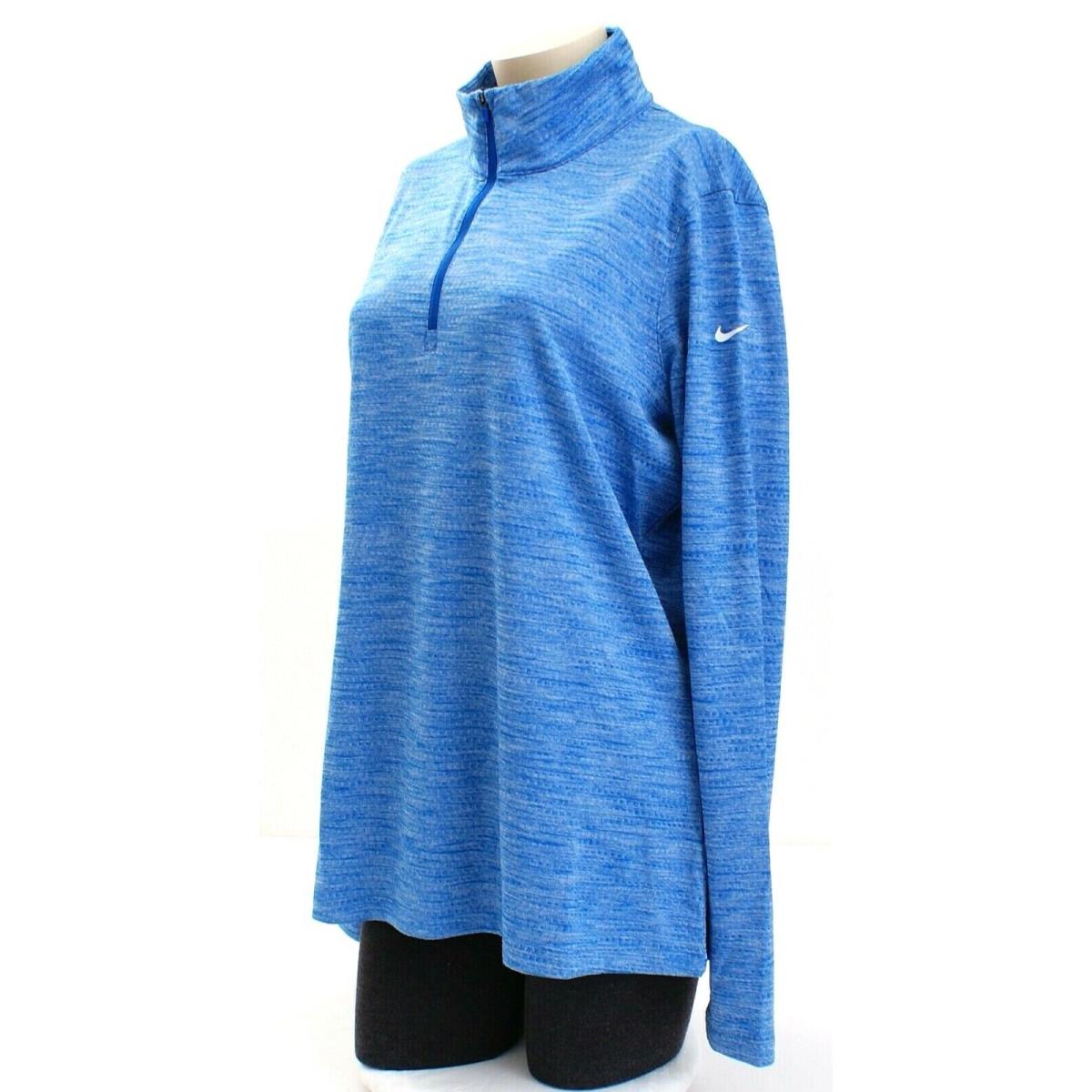 Nike Golf Heather Blue Lucky Azalea Half-zip 3.0 Pullover Women`s