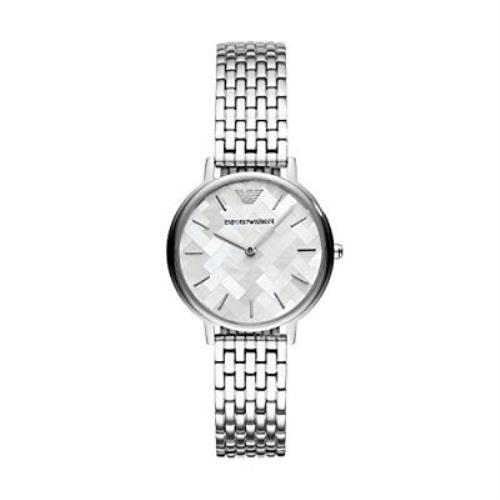 Emporio Armani Women`s AR11112 Dress Analog Display Quartz Silver Watch - Silver
