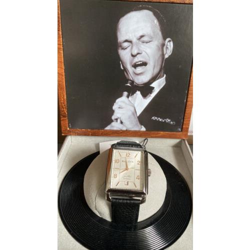Bulova watch Frank Sinatra - White Dial, Black Band, Silver Bezel 2