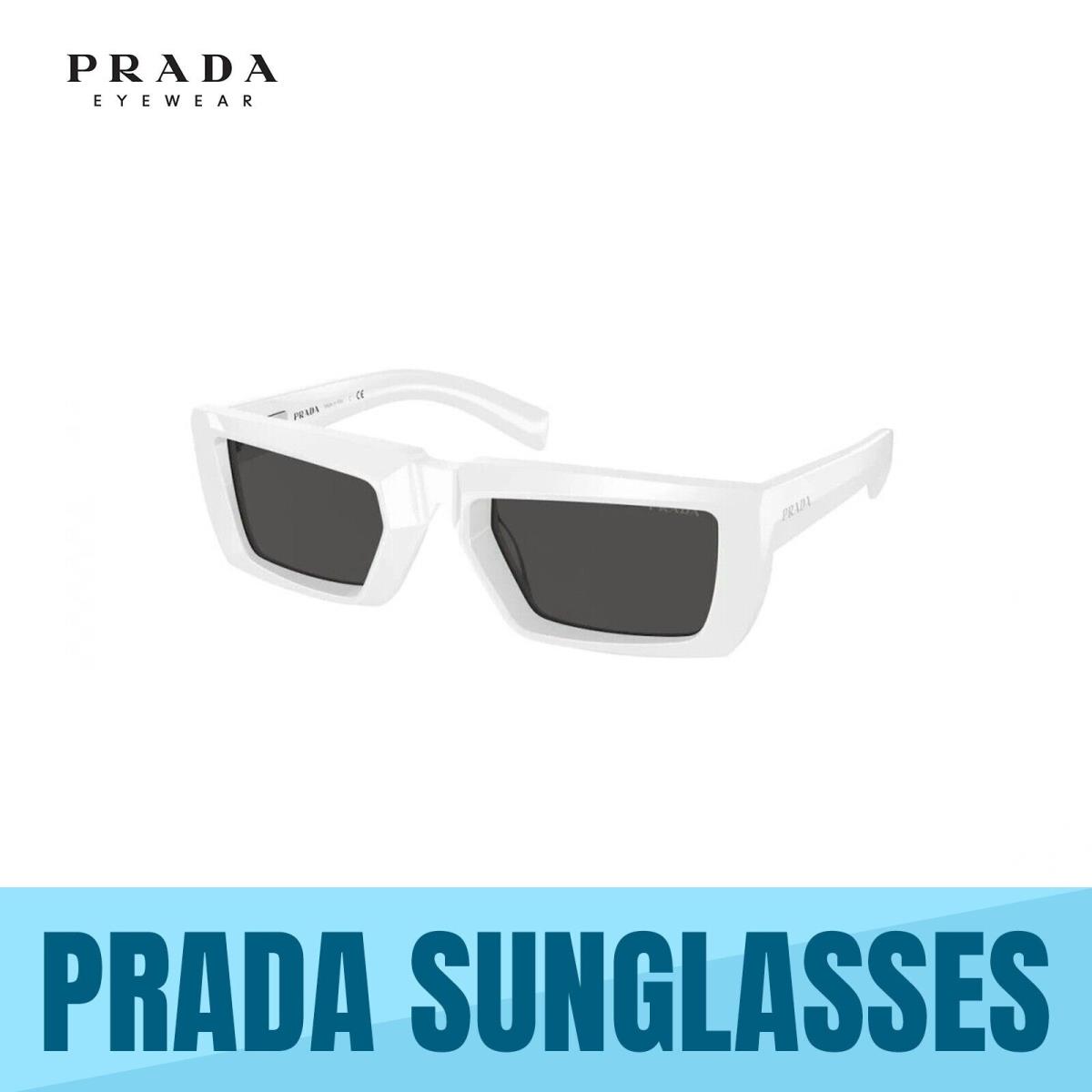 Prada PR 24YS 4615S0 White-dark Grey Lens Men`s Sunglasses 55MM