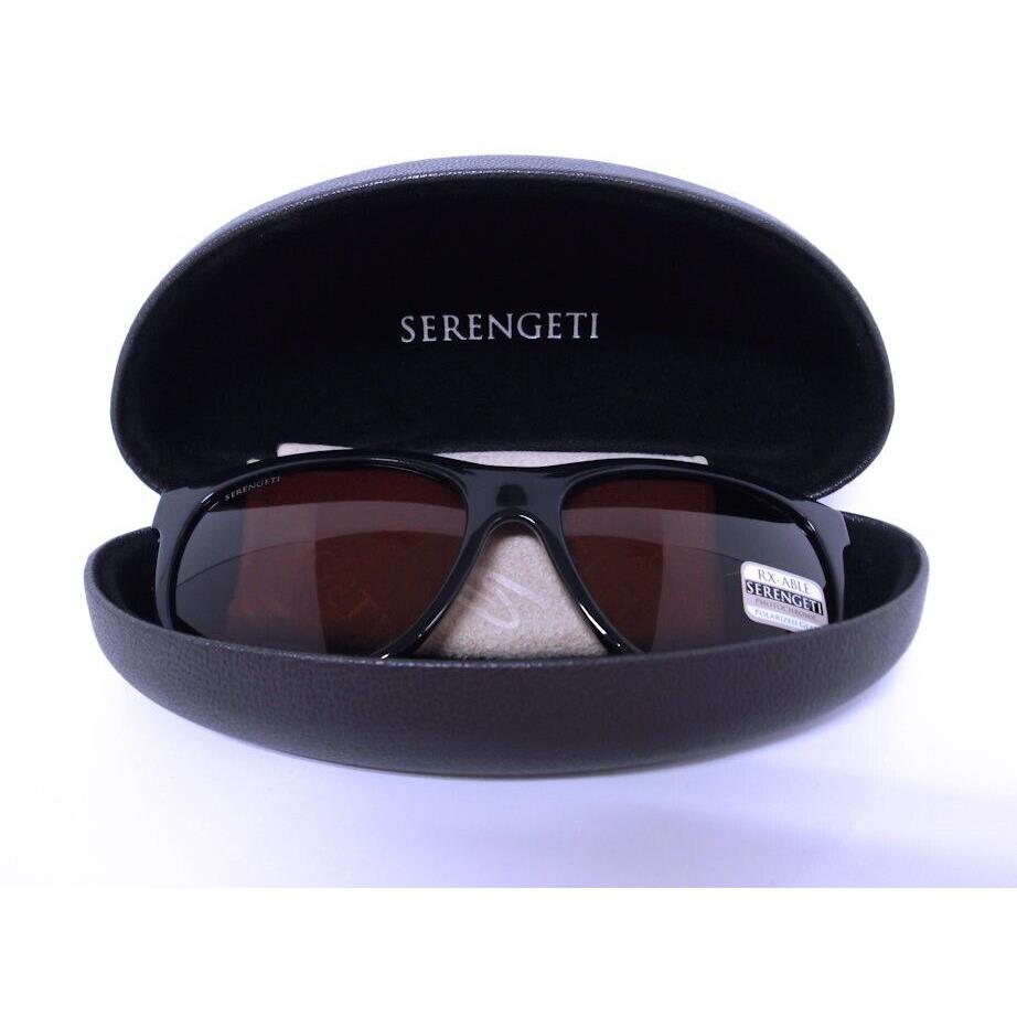 Serengeti 8359 Ostuni Sunglasses Polarized U.l. Glass Driver Lens Shiny Black