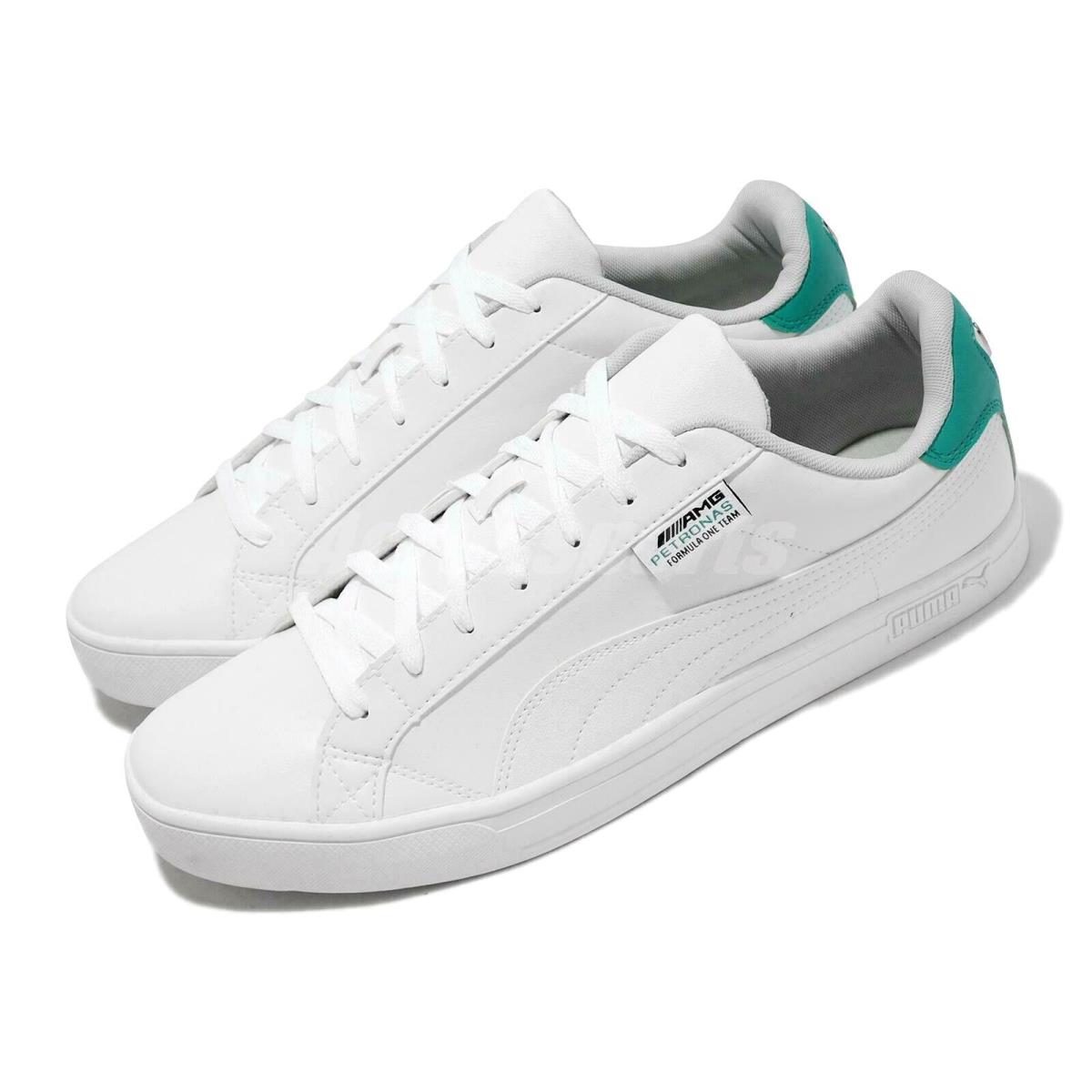 Mens Puma Mercedes Amg Smash Vulc V3 LO M White Driving Racing Sneaker Shoes - White