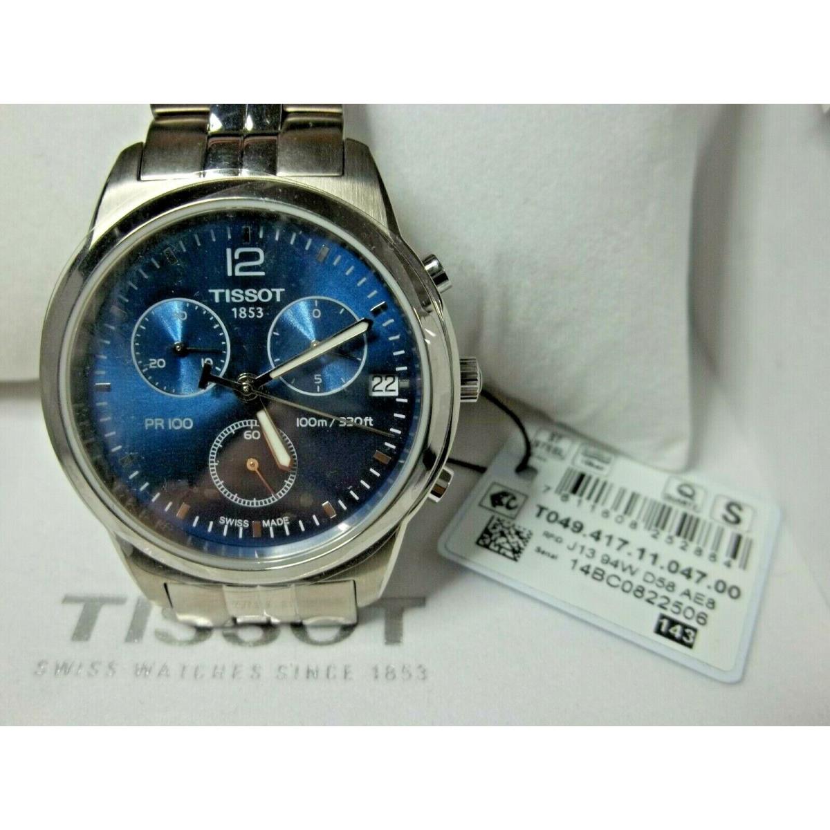 Tissot watch  - Blue Dial, Silver Band 1