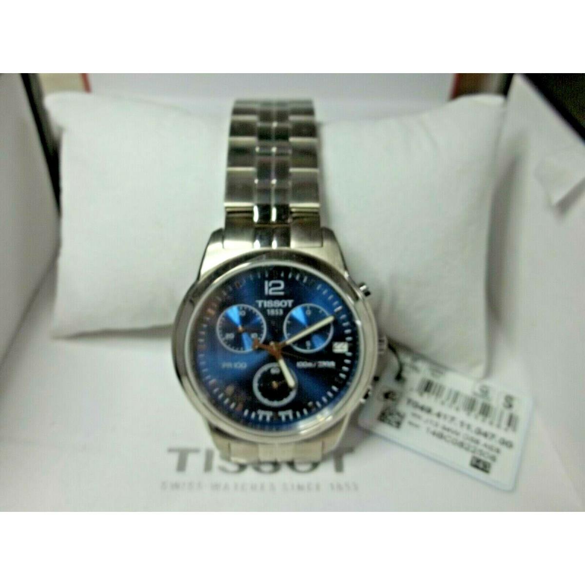 Tissot watch  - Blue Dial, Silver Band 2