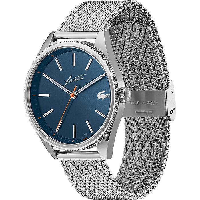 Lacoste watch Heritage - Blue Dial, Silver Band, Silver Bezel 0