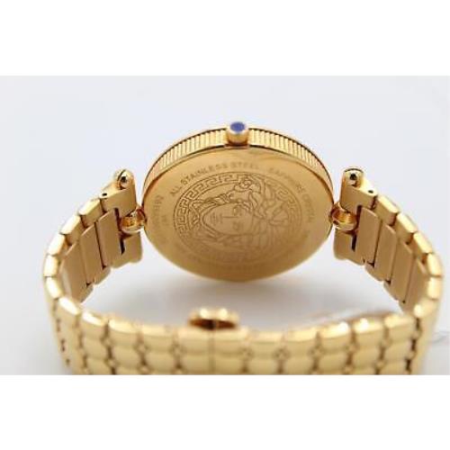 Versace watch  - Silver Dial, Gold Band, Gold Bezel 9