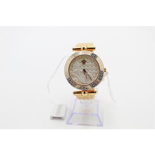 Versace watch  - Silver Dial, Gold Band, Gold Bezel 0