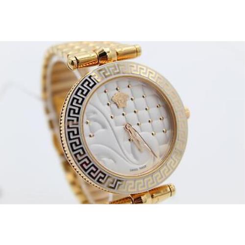 Versace watch  - Silver Dial, Gold Band, Gold Bezel 4