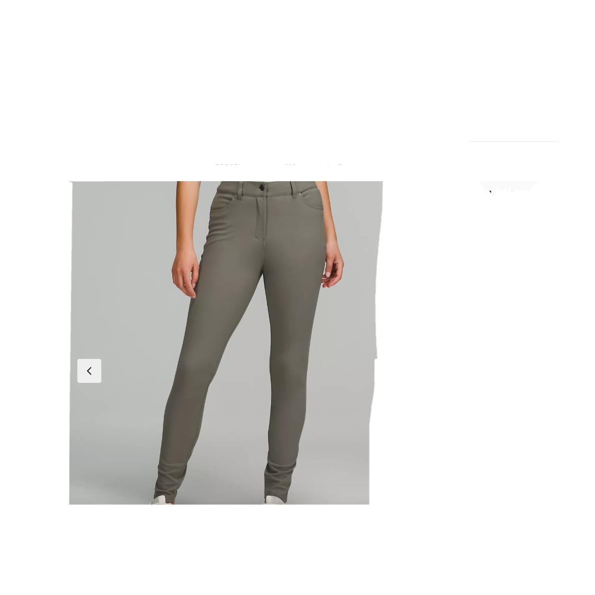 Lululemon City Sleek Slim Fit 5 High Rise Pant Size 29 Grsg Grey Sage Gray