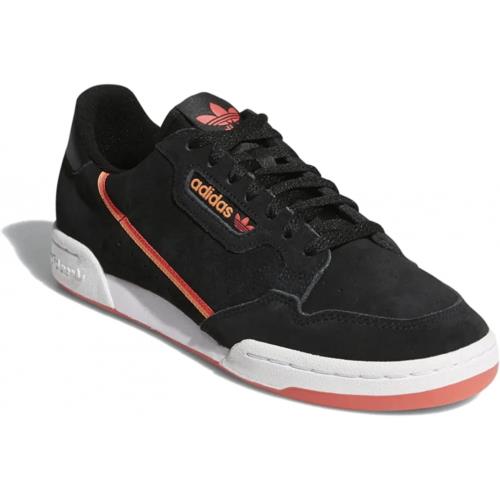 Adidas Men`s Continental 80 Low Fashion Shoes Black/lilac/orange