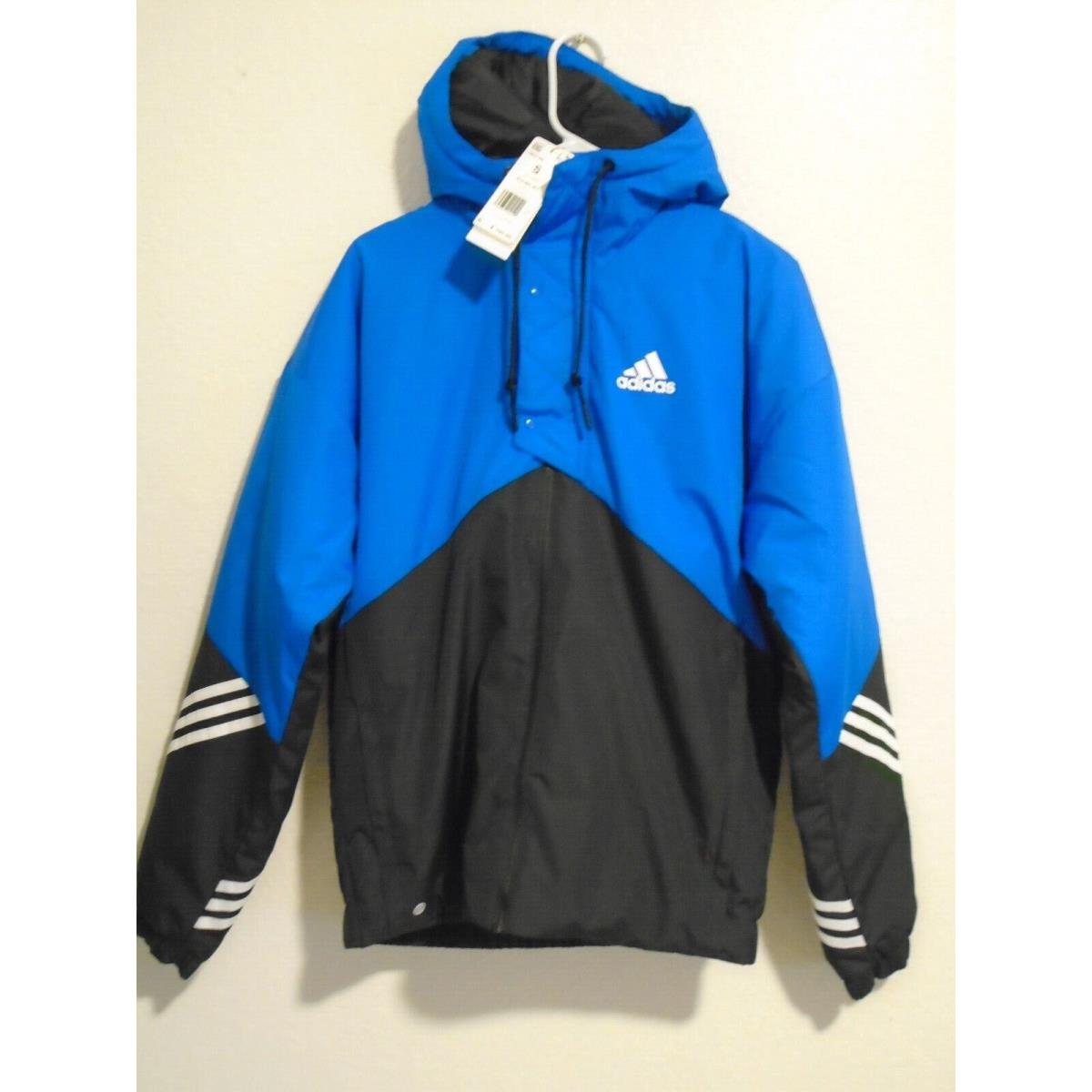 Adidas Bts Ins Insulated Men`s Size Small Hooded Blue Zip Jacket H65745
