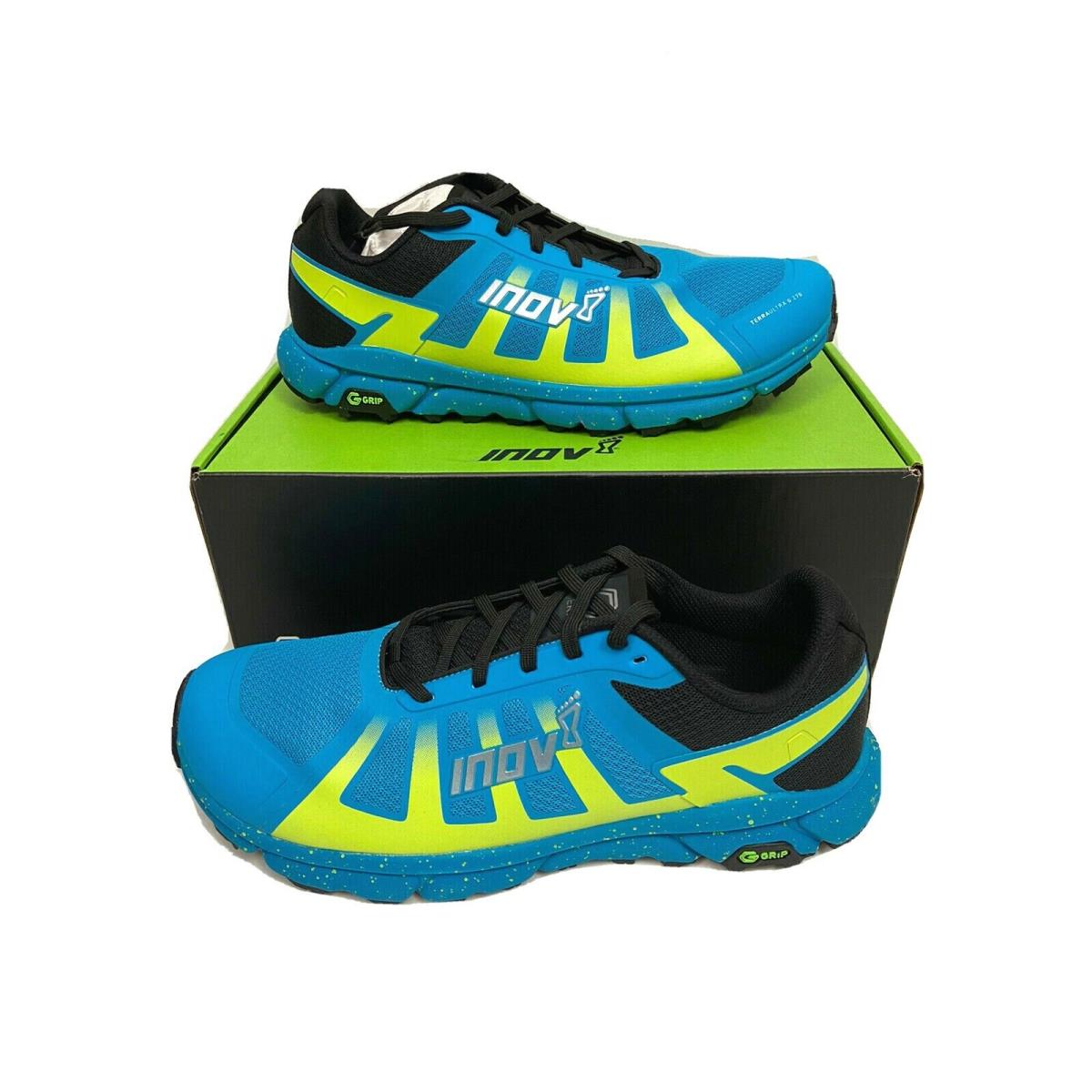 INOV-8 Men Terraultra G 270 Trail Running Shoes Size 12 Blue Yellow EU 45.5