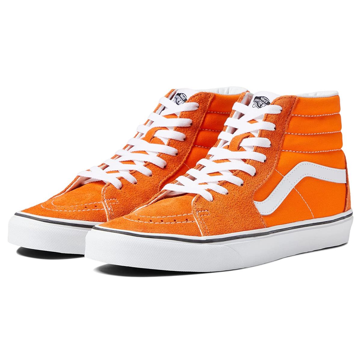 Unisex Sneakers Athletic Shoes Vans SK8-Hi Orange Tiger/True White