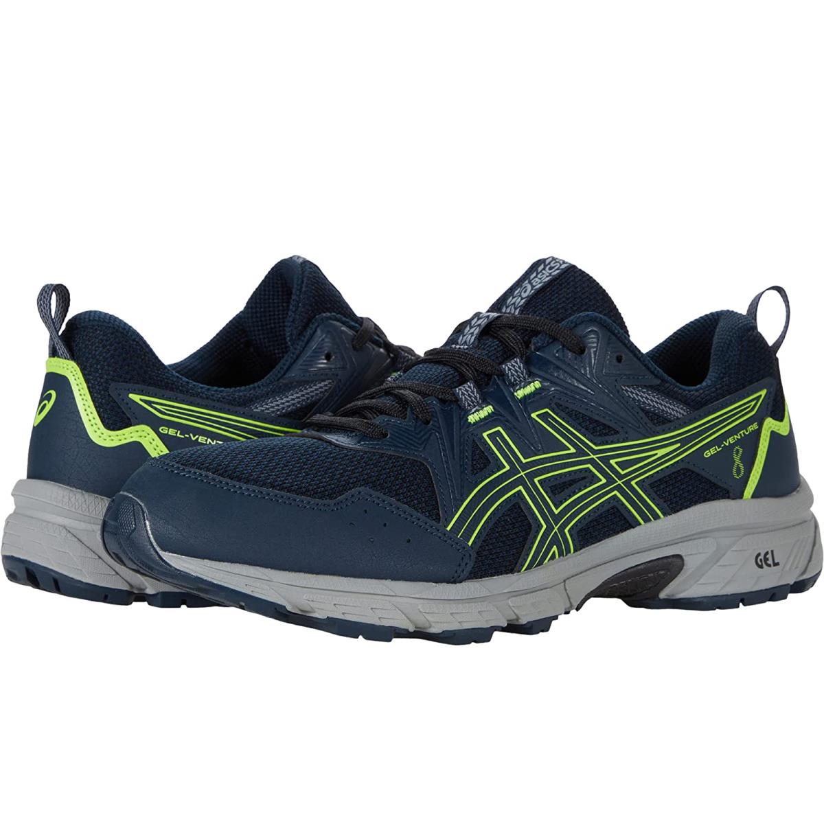 Man`s Sneakers Athletic Shoes Asics Gel-venture 8 French Blue/Hazard Green