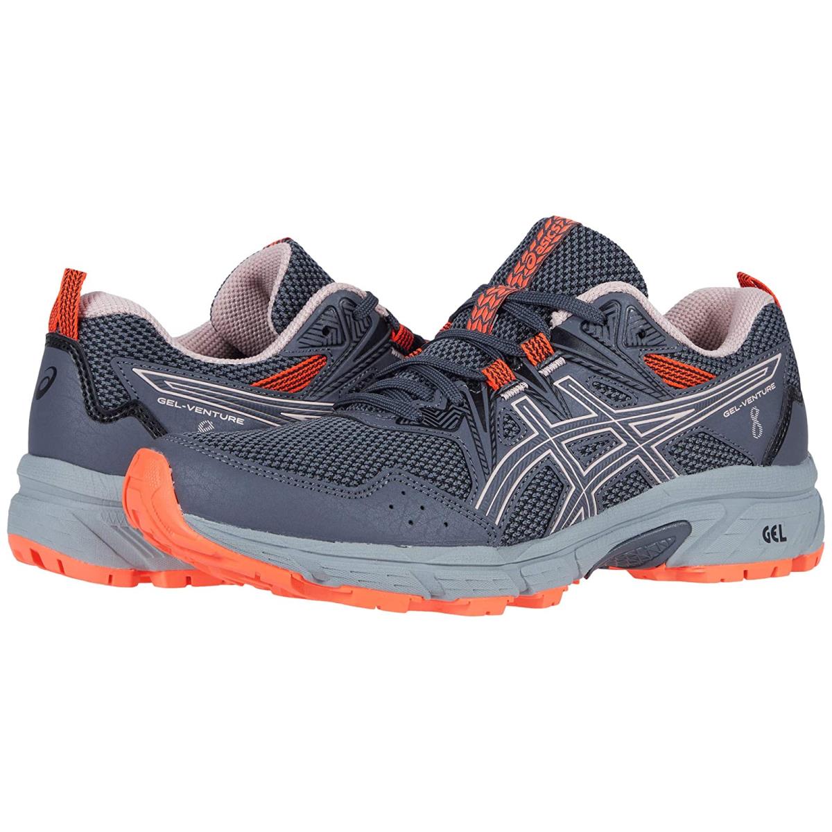 Woman`s Sneakers Athletic Shoes Asics Gel-venture 8 Carrier Grey/Ginger Peach