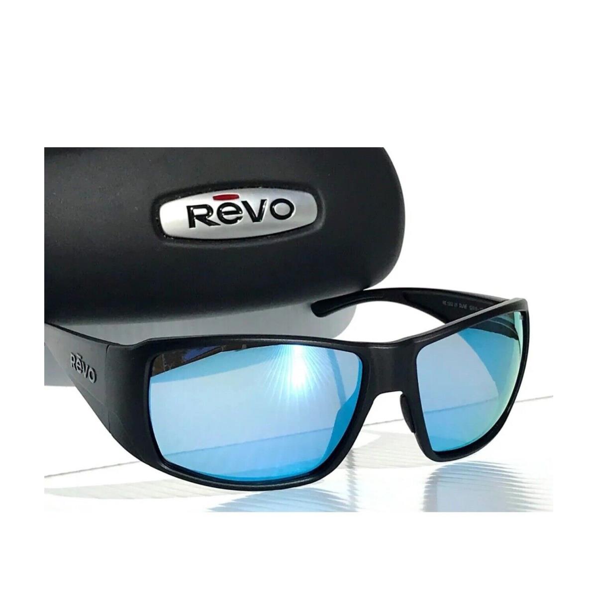 Revo Dune Matte Black Polarized Blue Water Lens Sunglass RE 1202 01 BL