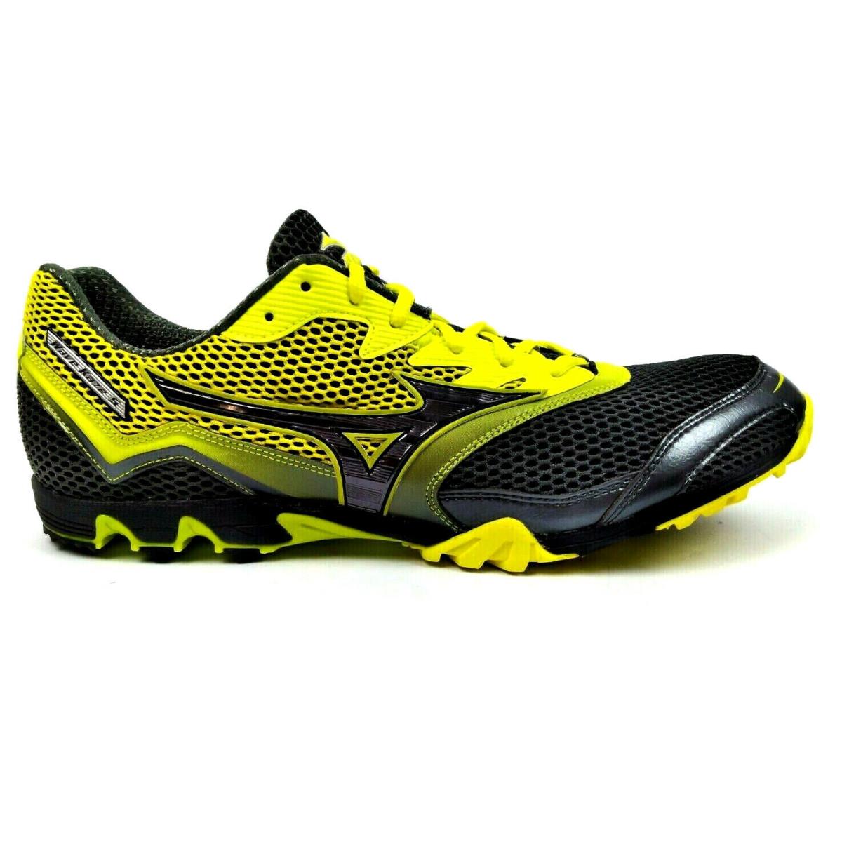Mizuno Men`s Lightweight Running Shoes 5 Spike Yellow Gray Black Size 12