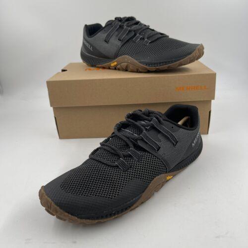 Merrell Mens Trail Glove 6 Shoes Black Gum Vibram Sole Hiking Sneaker - SZ 9