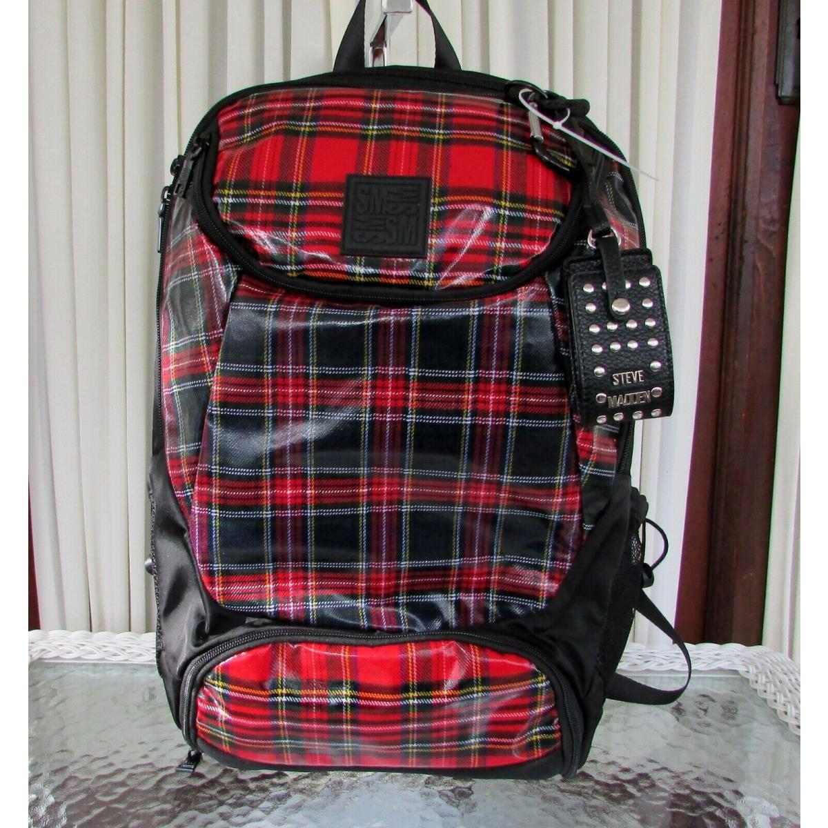 Steve Madden Plaid Backpack Blandyn Macy`s Exclusive Bag Travel School