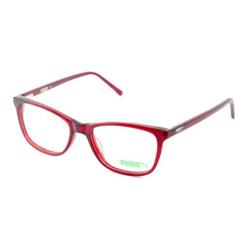 Puma Eyeglasses Men or Womens Red Frames Square 50 16 135 PE0018O 003
