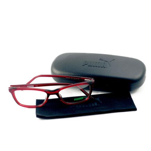 Puma eyeglasses  - Red , Red Frame, With Plastic Demo Lens Lens