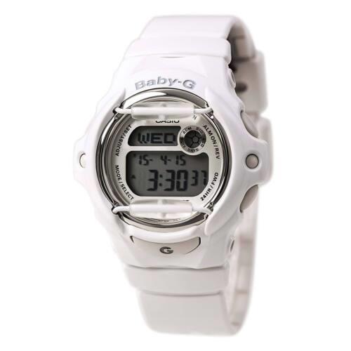 Casio Women`s Watch Baby-g White and Grey Digital Dial Resin Strap BG169R-7A