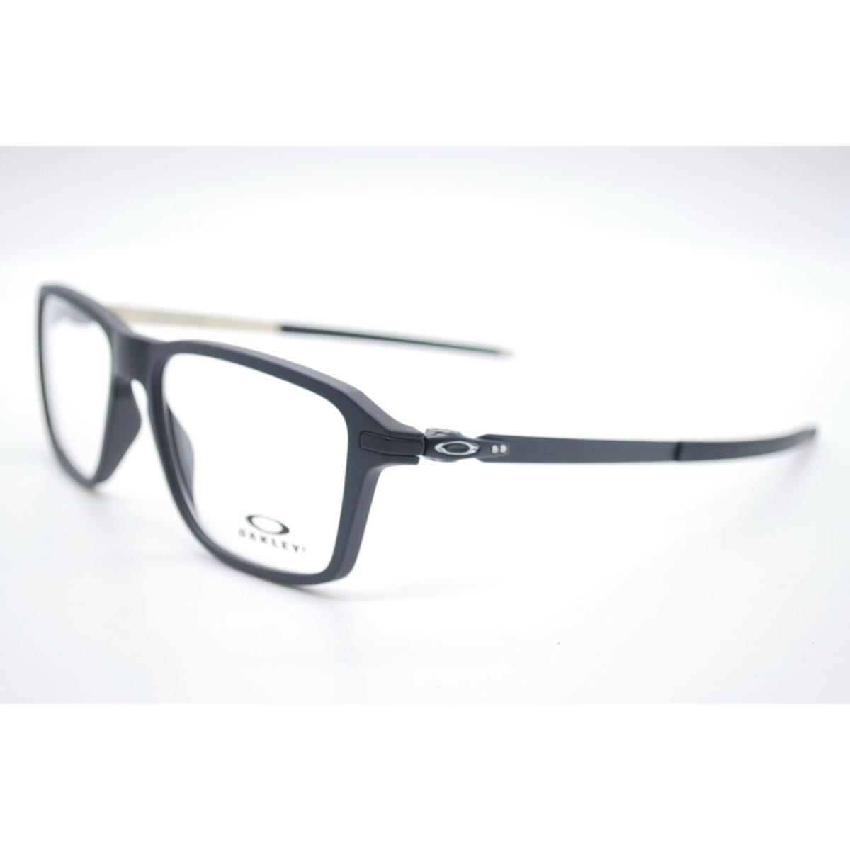 Oakley eyeglasses Wheel House - Matte Black w/ Black & Silver Temples Frame, Demos with imprint Lens 0