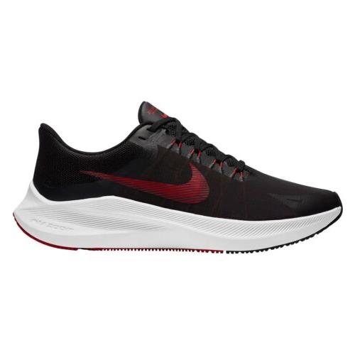 Nike Zoom Winflo 8 Mens Sneakers Running Shoes Black University Red Sz 11