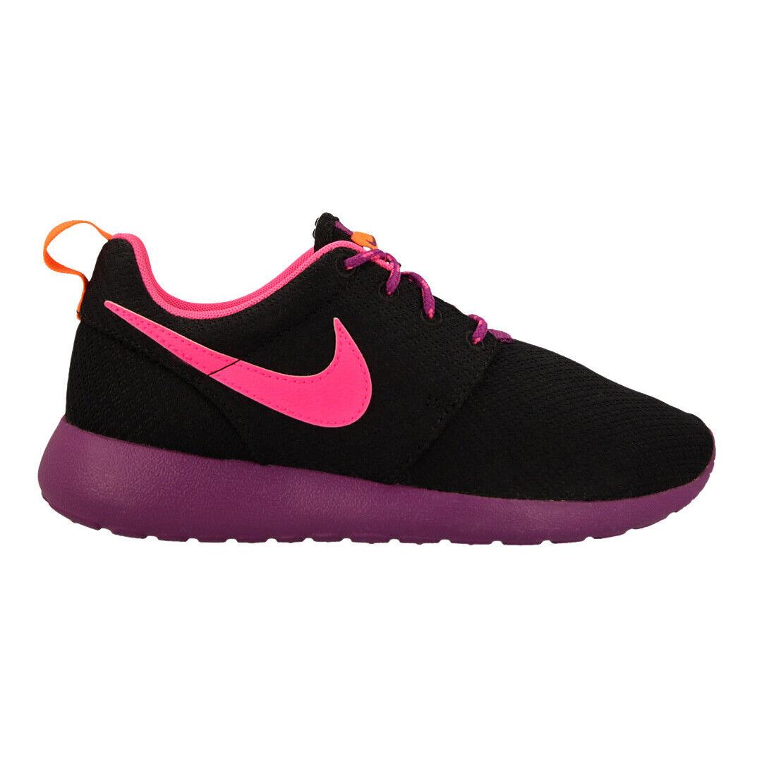 Nike Rosherun (gs) 599729-007 Rosherun GS 599729-007 Girls Black Pink Power-bold Berry Shoes 6.5 LB58