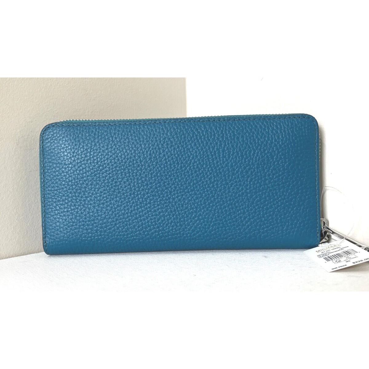 Michael Kors Jet Set Large Travel Continental Wallet Leather Lagoon