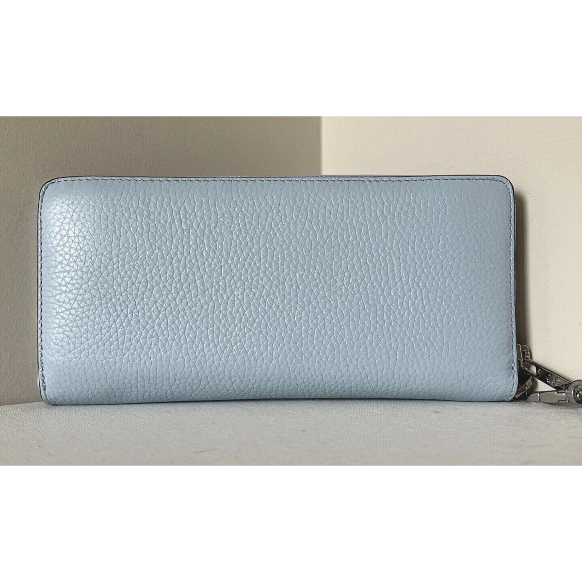 Michael Kors Jet Set Large Travel Continental Wallet Leather Pale Ocean