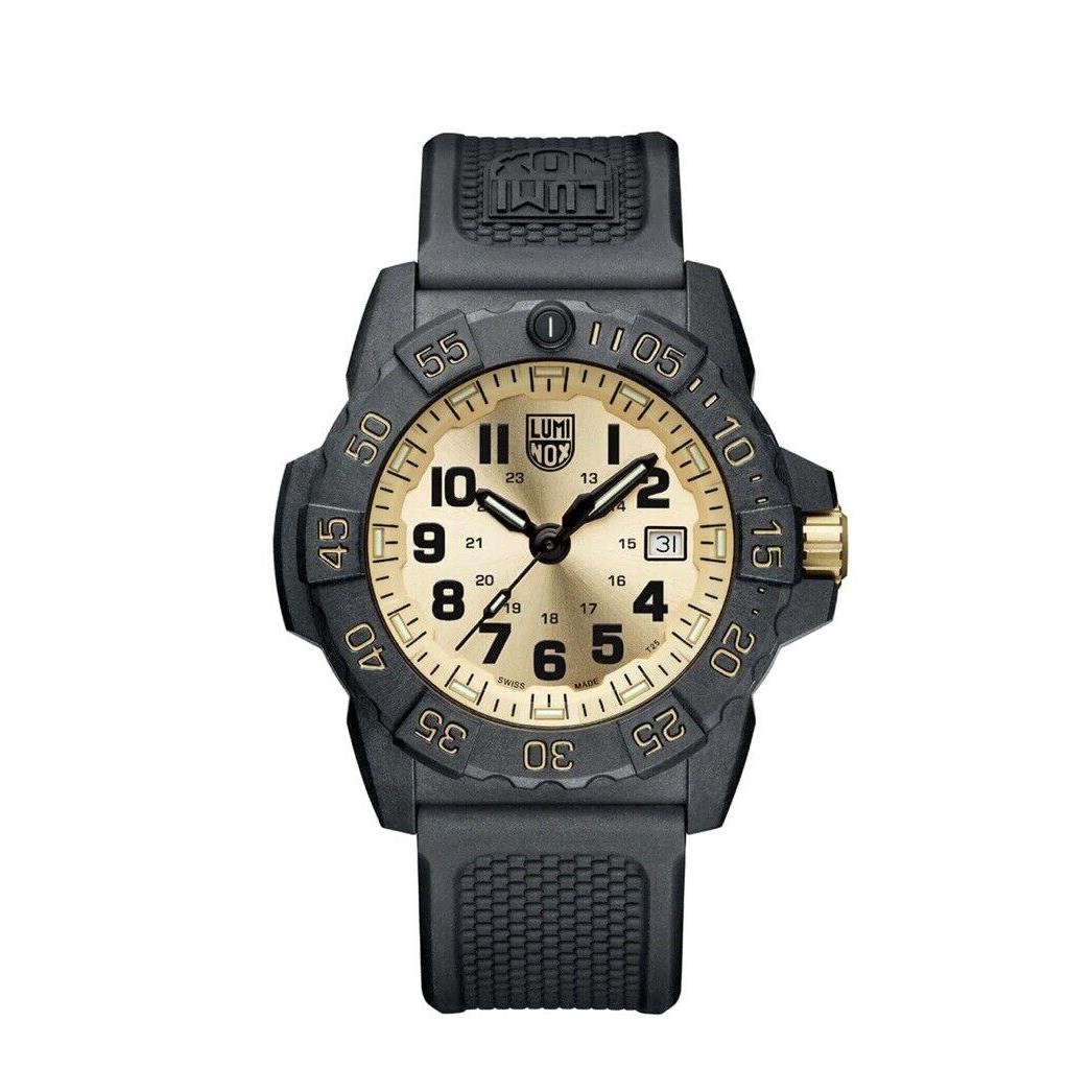 Limited Edition Luminox Swiss XS.3505.GP.SET Navy Seal Gold Dial Military Watch