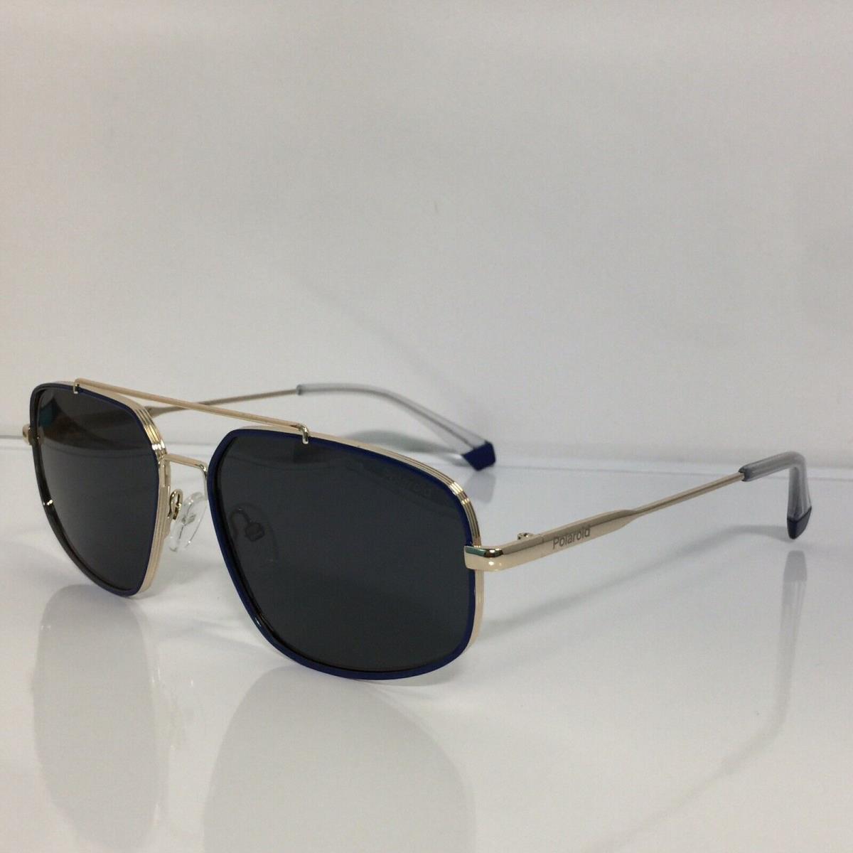 Polaroid 2112/S KY2 Blue Gold Metal Gray Polarized Sunglasses