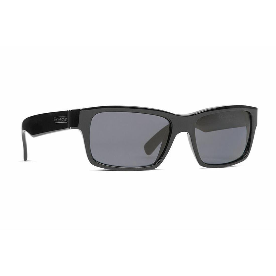 Vonzipper Fulton Sunglasses Black Gloss with Grey Lens - Black Frame, Grey Lens