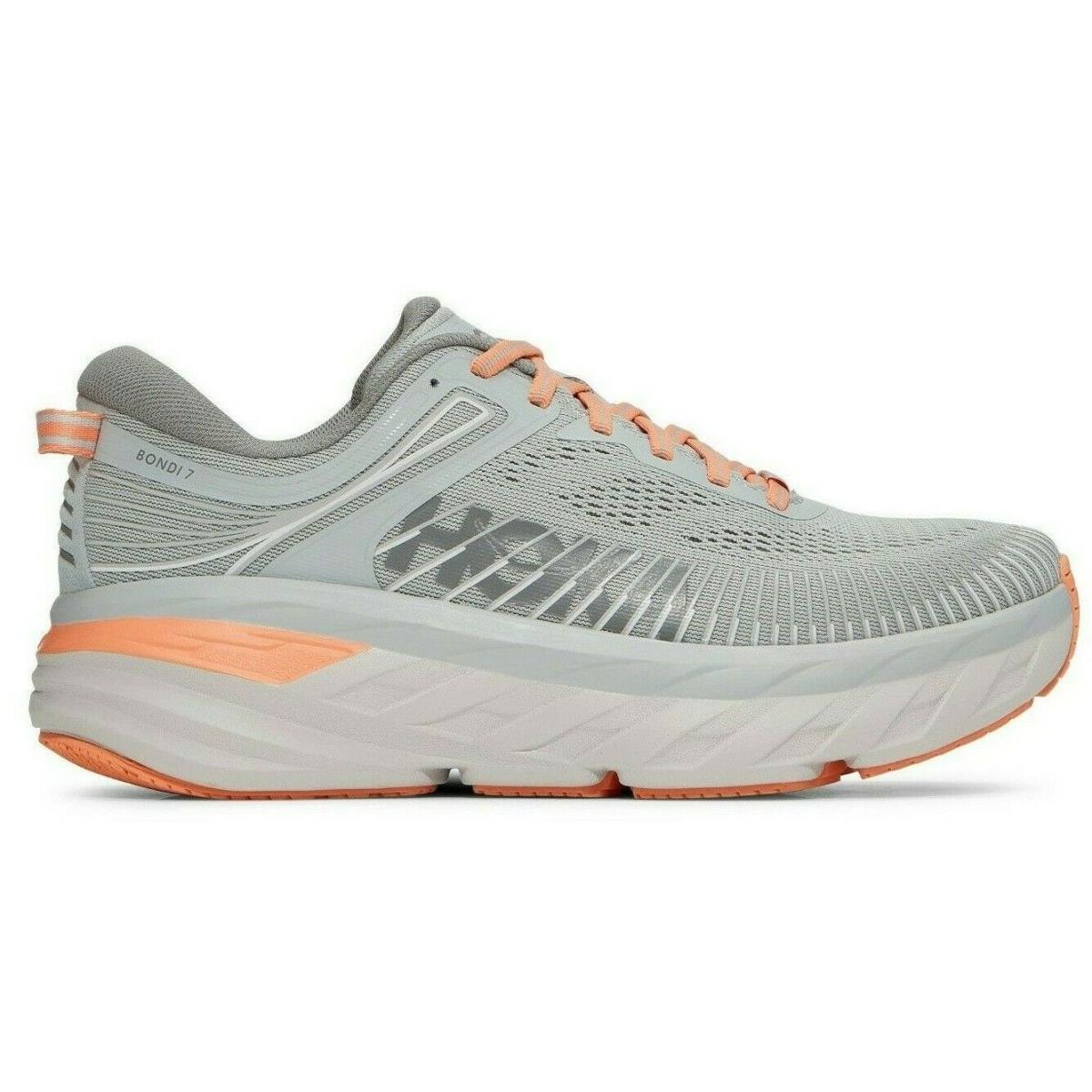 Hoka One One Bondi 7 Running Shoes Women`s US Sizes 6-12 Colors Available Harbor Mist / Sharkskin