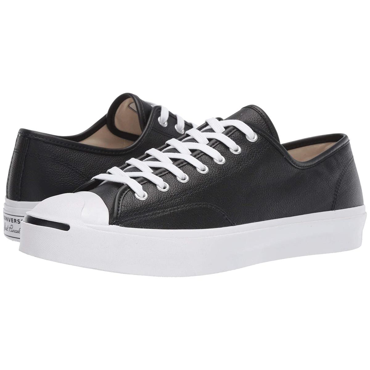 Unisex Sneakers Athletic Shoes Converse Jack Purcell Gold Standard Leather Black/White/White