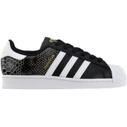 Adidas FV3327 Superstar Snake Lace Up Womens Sneakers Shoes Casual - Black