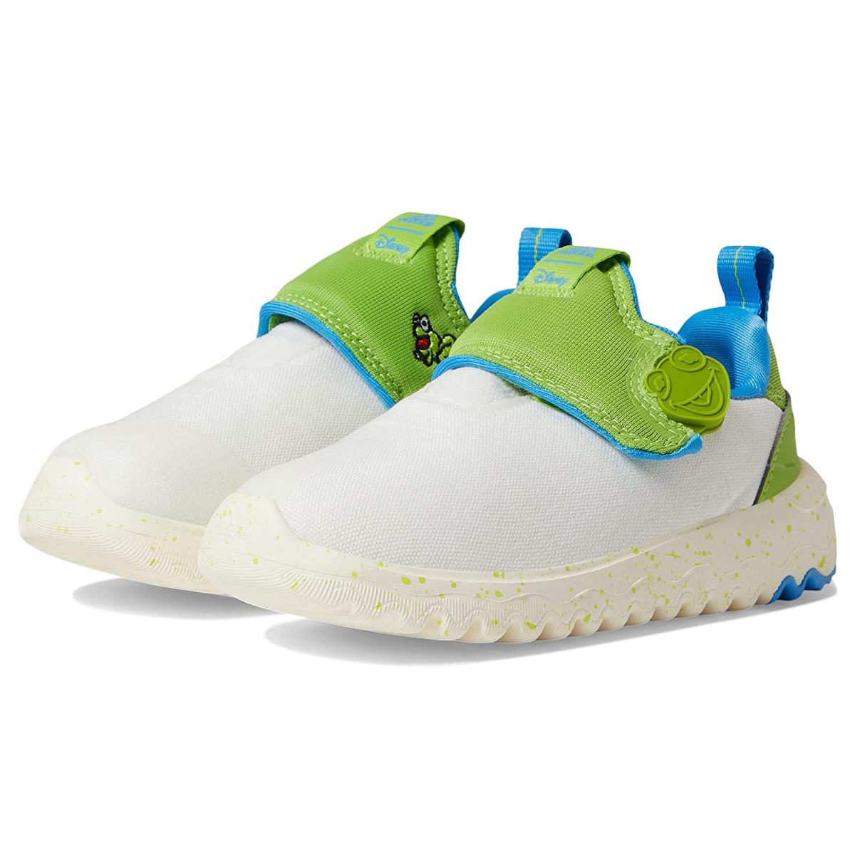 Boy`s Sneakers Athletic Shoes Adidas Kids Suru365 Kermit Toddler Off-White/Pulse Blue/Still Green
