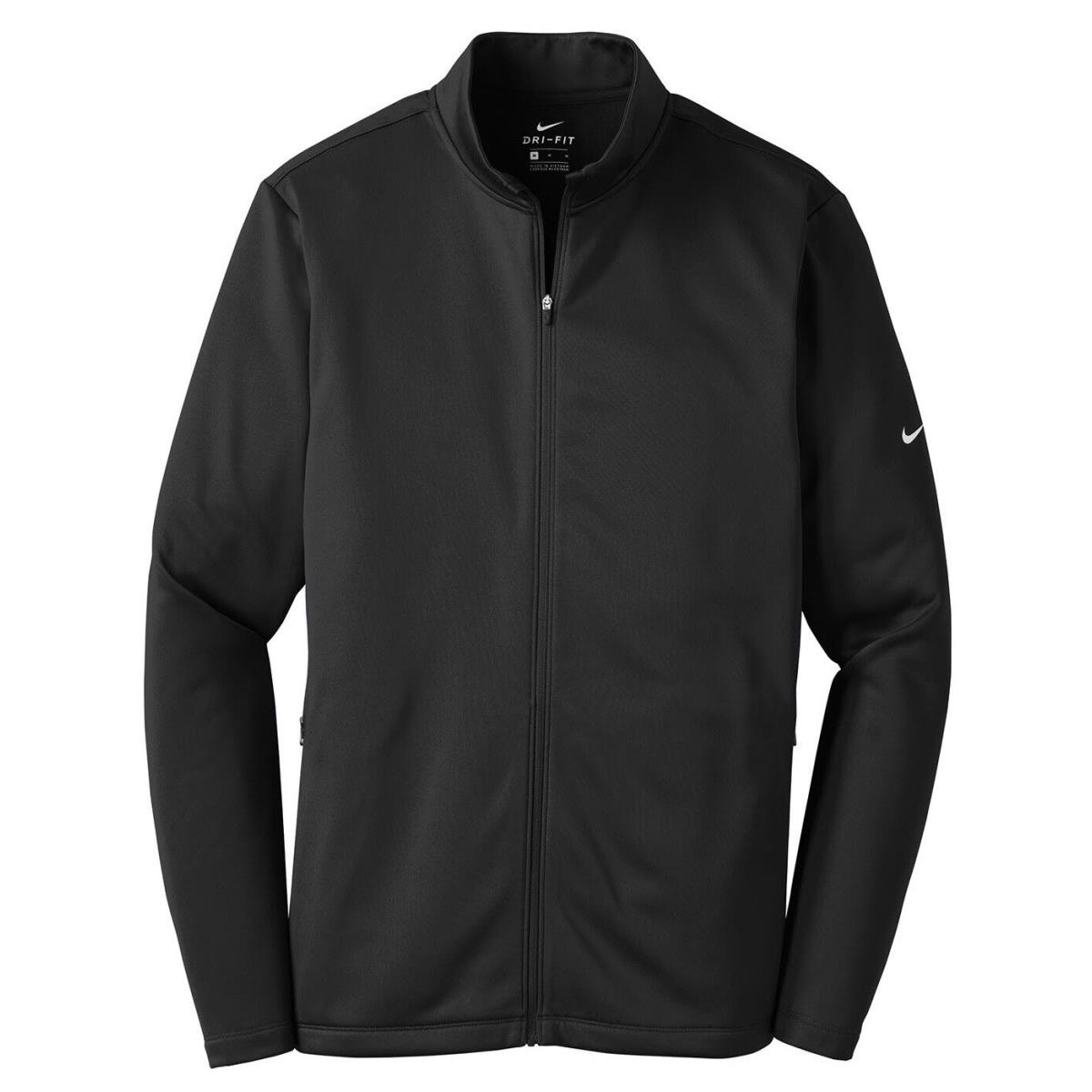 Men`s Nike Therma Fit Moisture Wicking Fleece Full Fip Jacket Pockets. XS-4XL Black