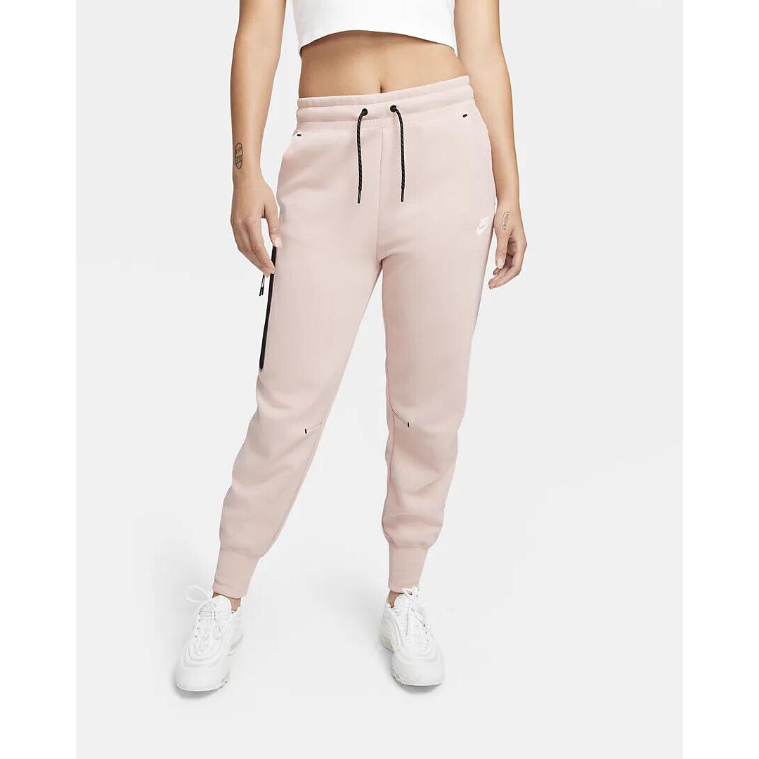 Nike Women`s Sportswear Tech Fleece Jogger Pants Pink Oxford/white CW4292-602