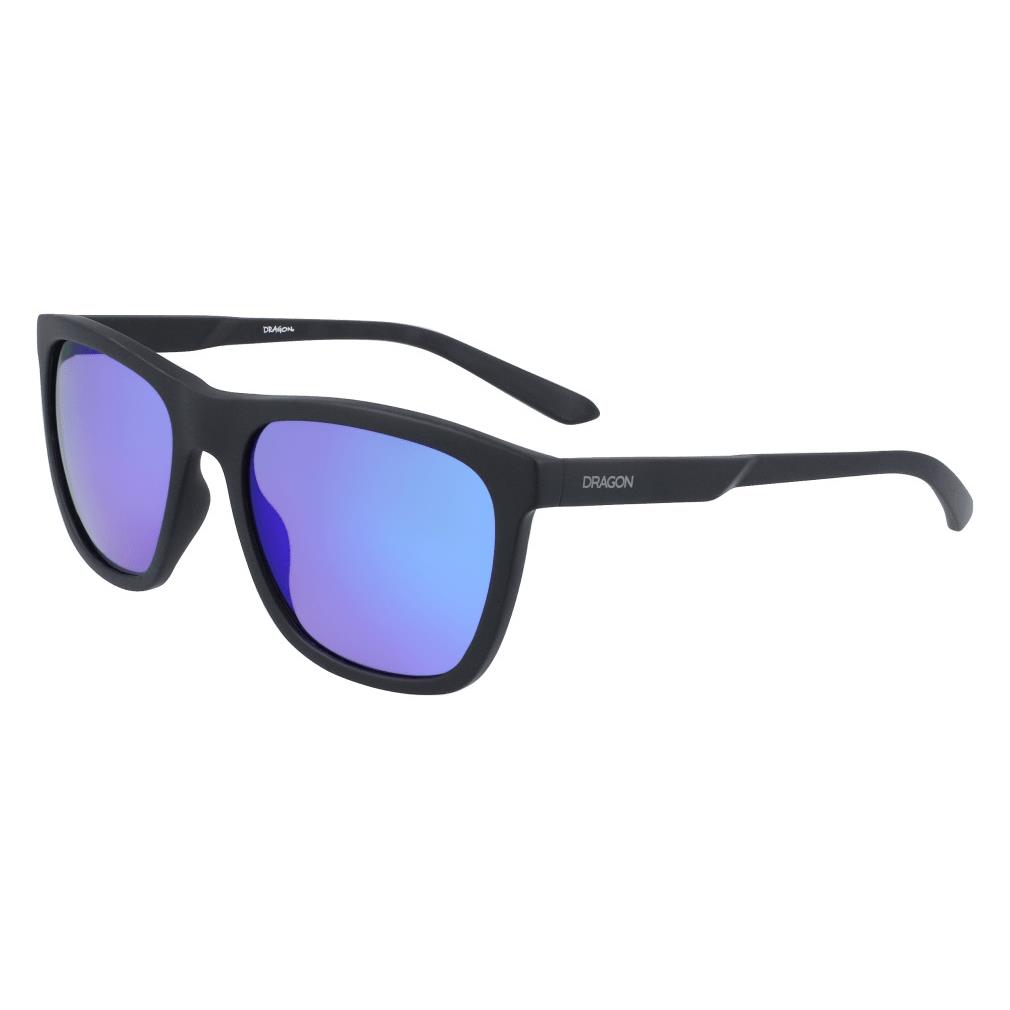 Dragon Alliance Mens Wilder Ll Ion Matte Black/ll Blue Ion Lens Sunglasses - MATTE BLACK / LL BLUE ION, Frame: Black, Lens: Blue