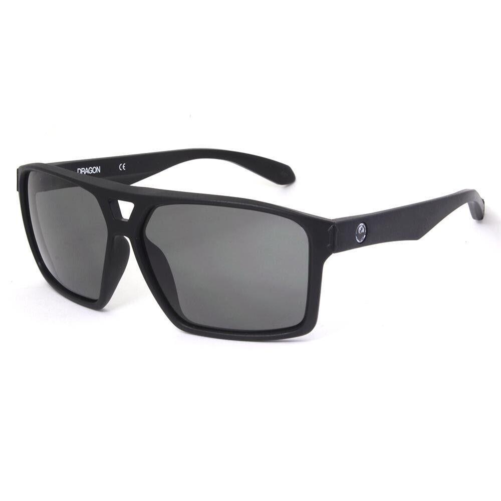 Dragon Channel Sunglasses - Matte Black - Grey