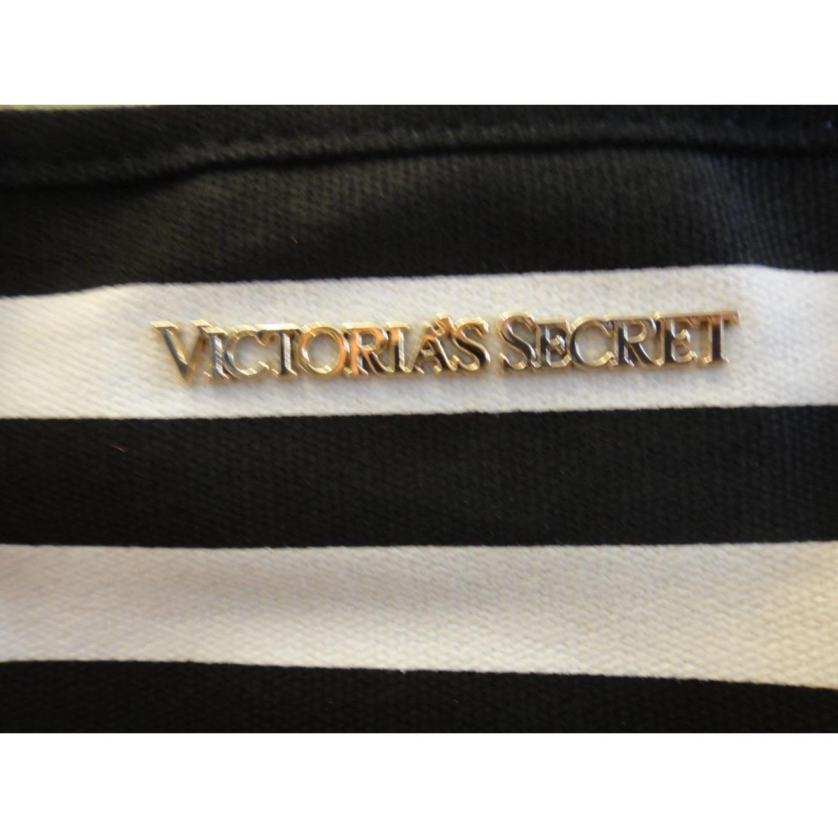 Victoria`s Secret Island Tote Beach Pink Black Striped Gym Travel 2016 Bag
