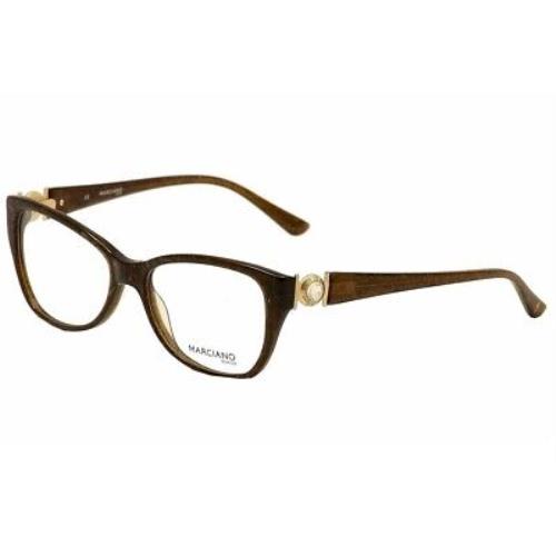 Guess By Marciano Eyeglasses GM197 GM/197 Brn Brown Full Rim Optical Frame 53mm - Brown Frame