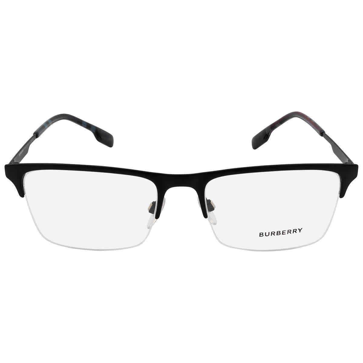 Burberry Demo Rectangular Men`s Eyeglasses BE1344 1333 55 BE1344 1333 55