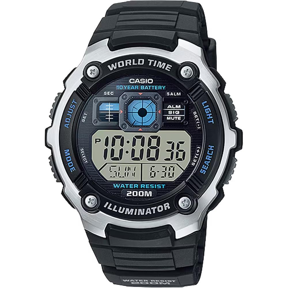 Casio Classic World Time Digital Watch w/ 200 Meter Water-resistance