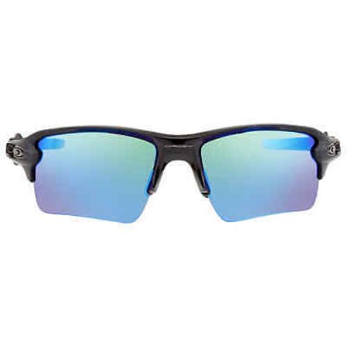 Oakley Flak 2.0 XL Prizm Sapphire Polarized Sport Men`s Sunglasses OO9188 9188F7 - Frame: Black, Lens: Blue