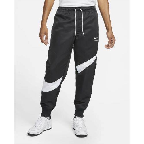 Nike Sportswear Water Repellent Woven Pants Blk/white Men`s Large DD6057-010