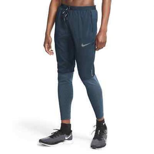 Nike Swift Aeroswift Elite Phenom Running Pants Joggers Hybrid Black Blue Small