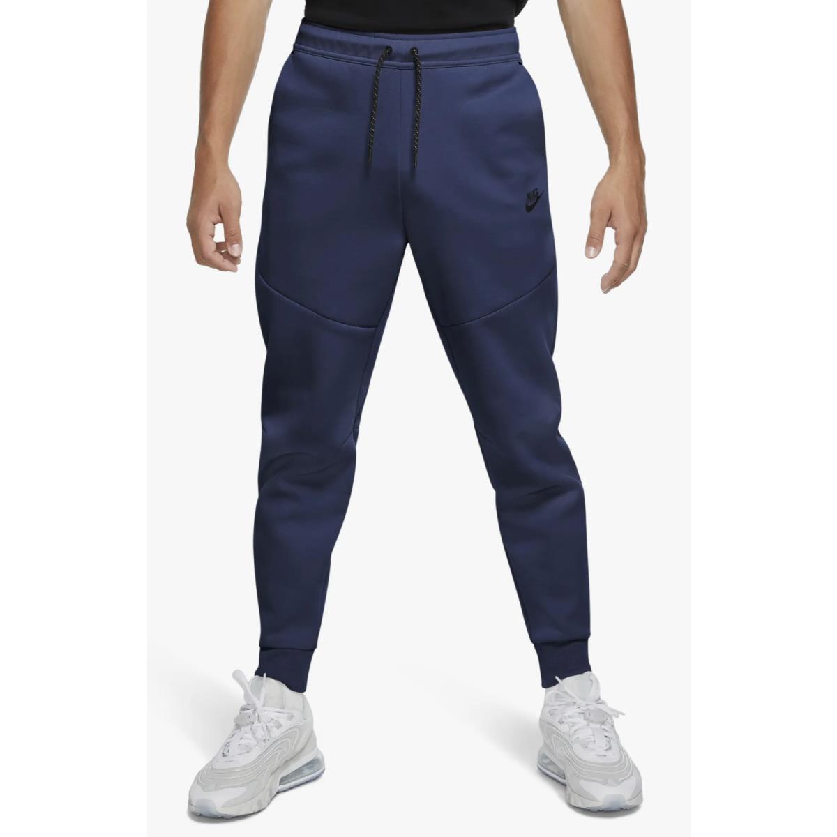 Nike L27709 Mens Navy Sportswear Slim Fit Tech Fleece Jogger Pants Size L